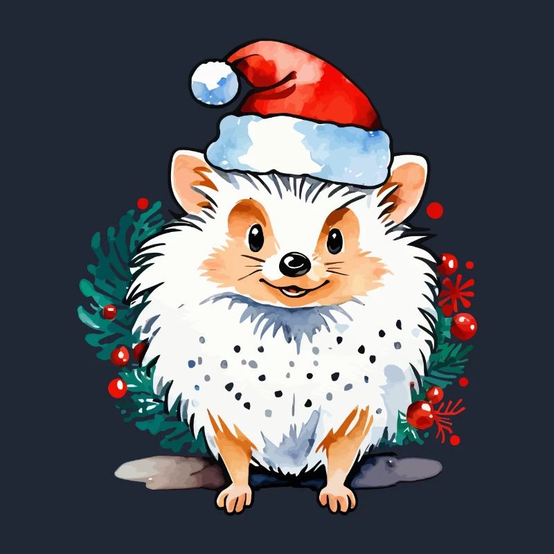 Dessin de Noël hérisson