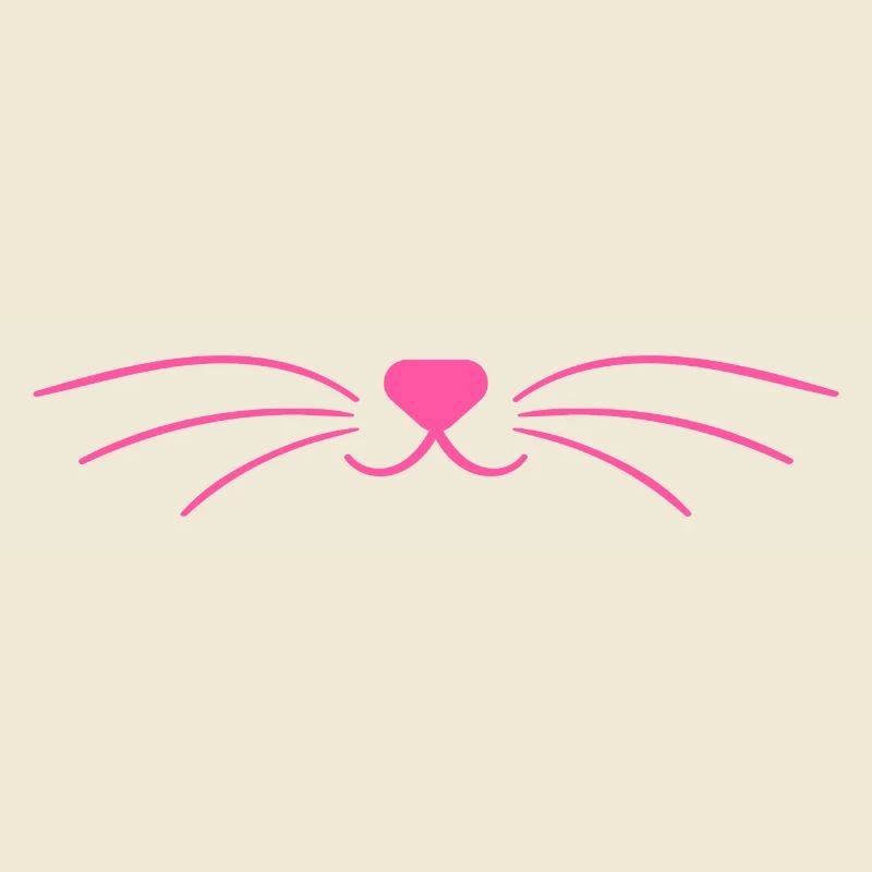 Masque rose mignon de visage de chat