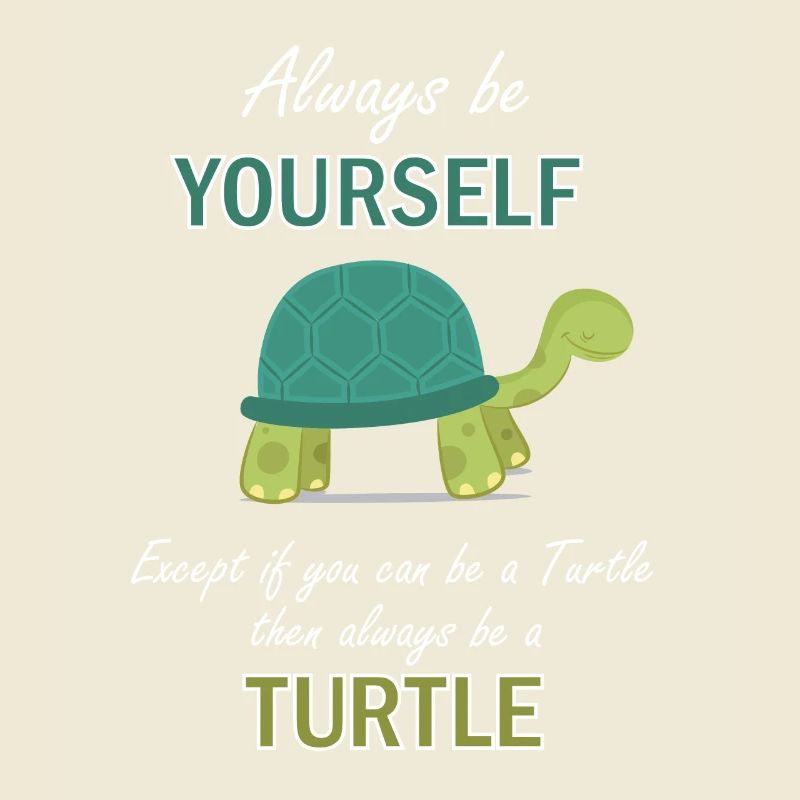 Turtle motivation funny saying gift