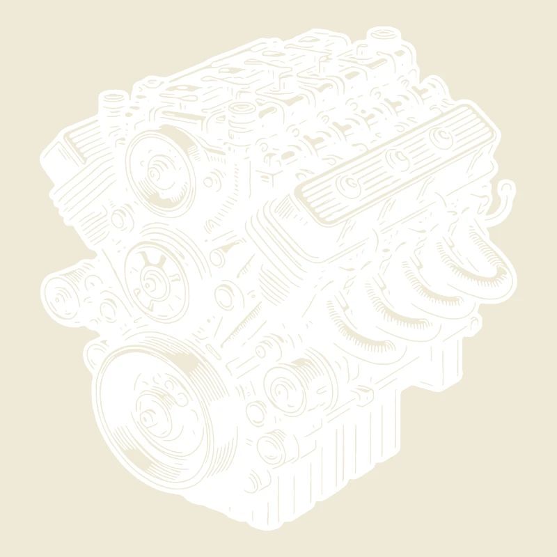 Engine Block Cylinder Fan Displacement Engine