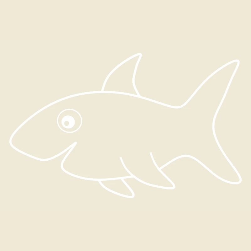 Requin blanc Poisson blanc comique