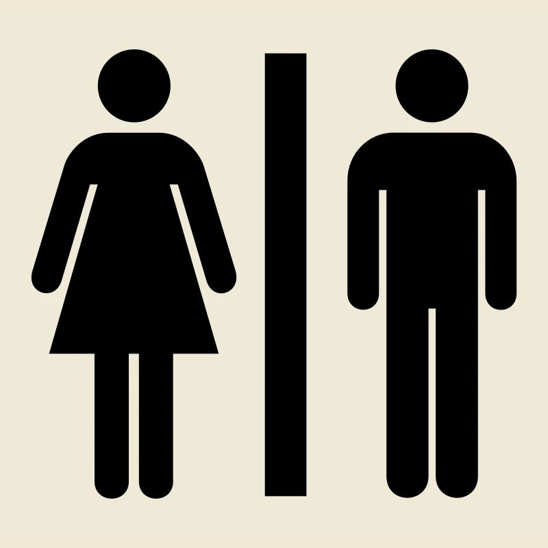 WC - Toilette - Mann - Frau