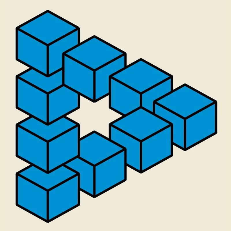 Optical illusion - Impossible figure