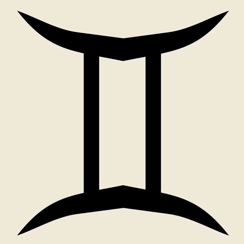 Glyphe Zwillinge Sternzeichen Symbol