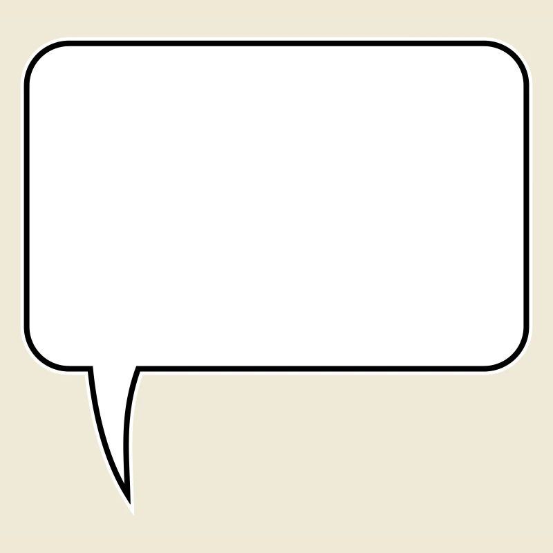 Conception rectangulaire de bulle de dialogue