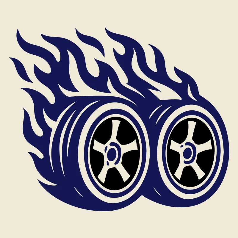Car Tire Flame