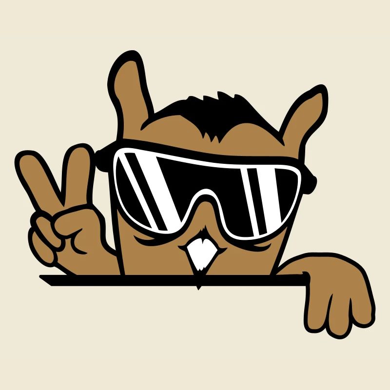 Coole Eule Peace Handzeichen Victory Sonnenbrille