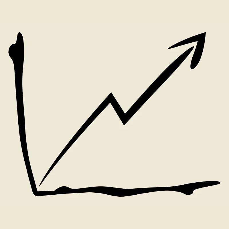 arrow profit chart upward high line