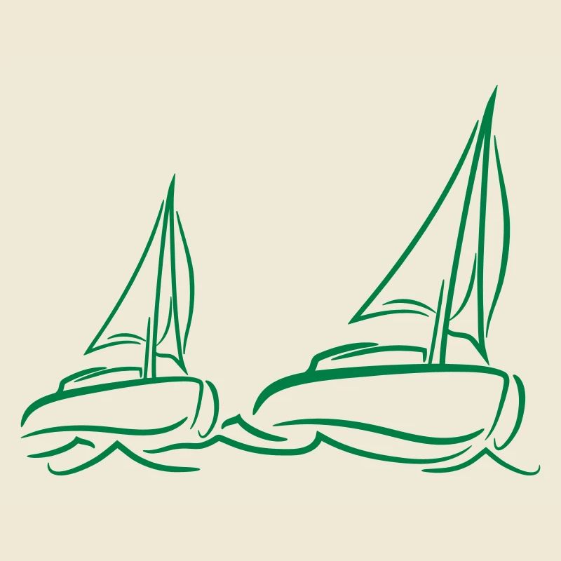 Deux navires Régate par équipe Régate de voile de compétition