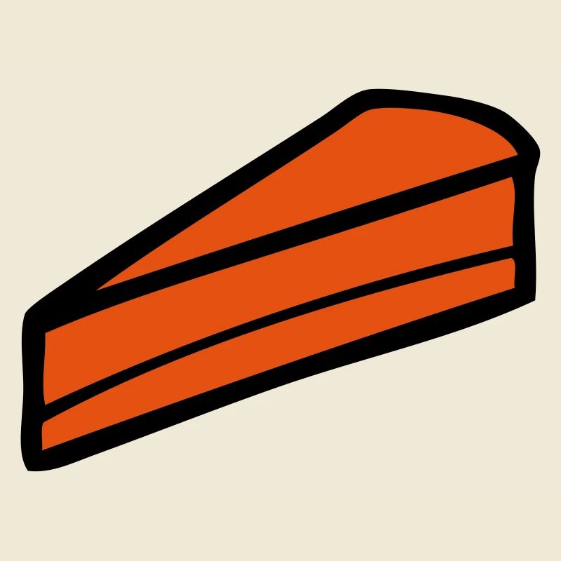 un dessin d'une part de gâteau