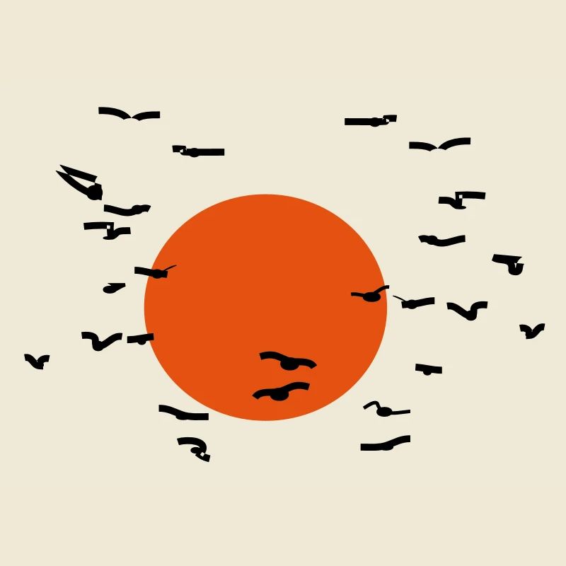 Oiseaux dans le soleil