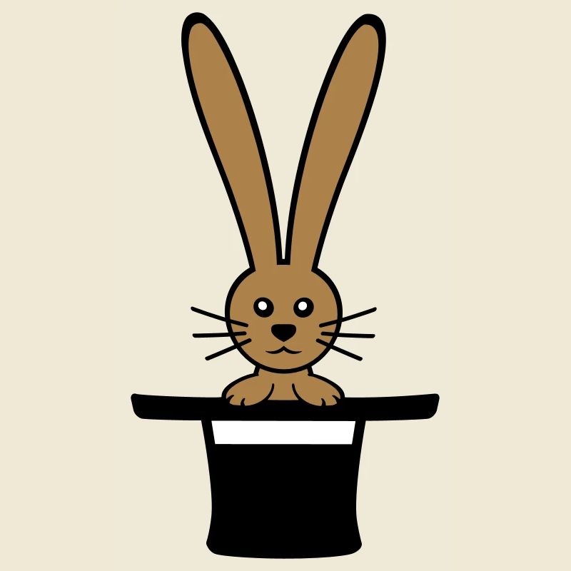 Lapin Chapeau Haut de forme Sorcier Lapin Sorcier Mignon