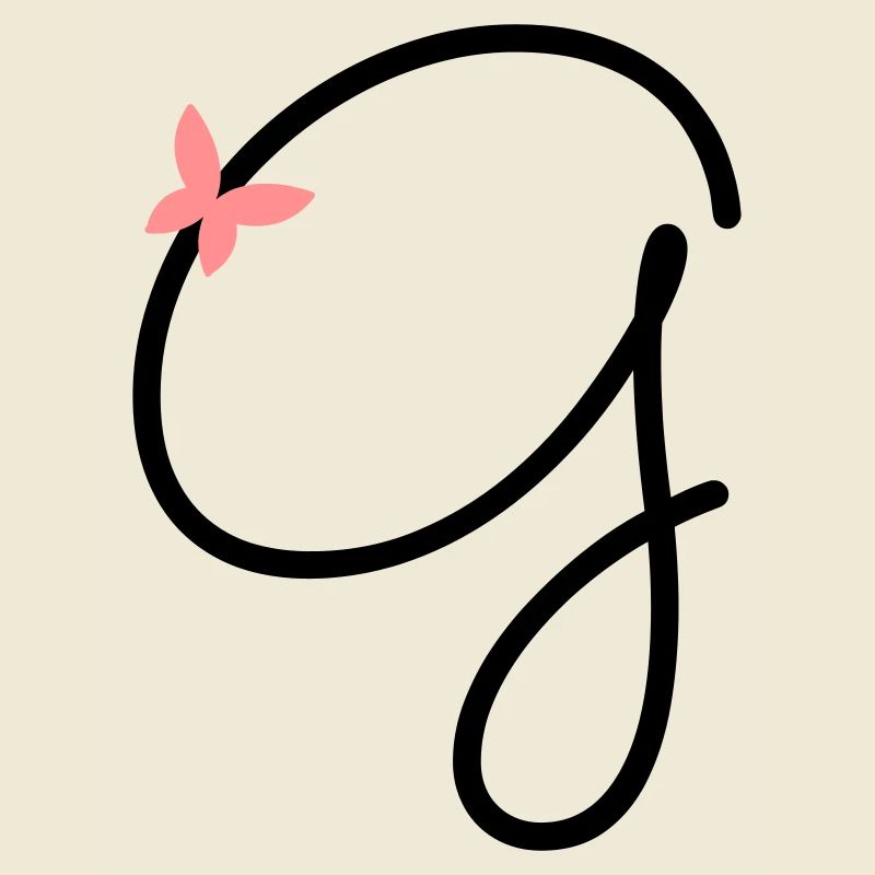 Letter G Butterfly Letter