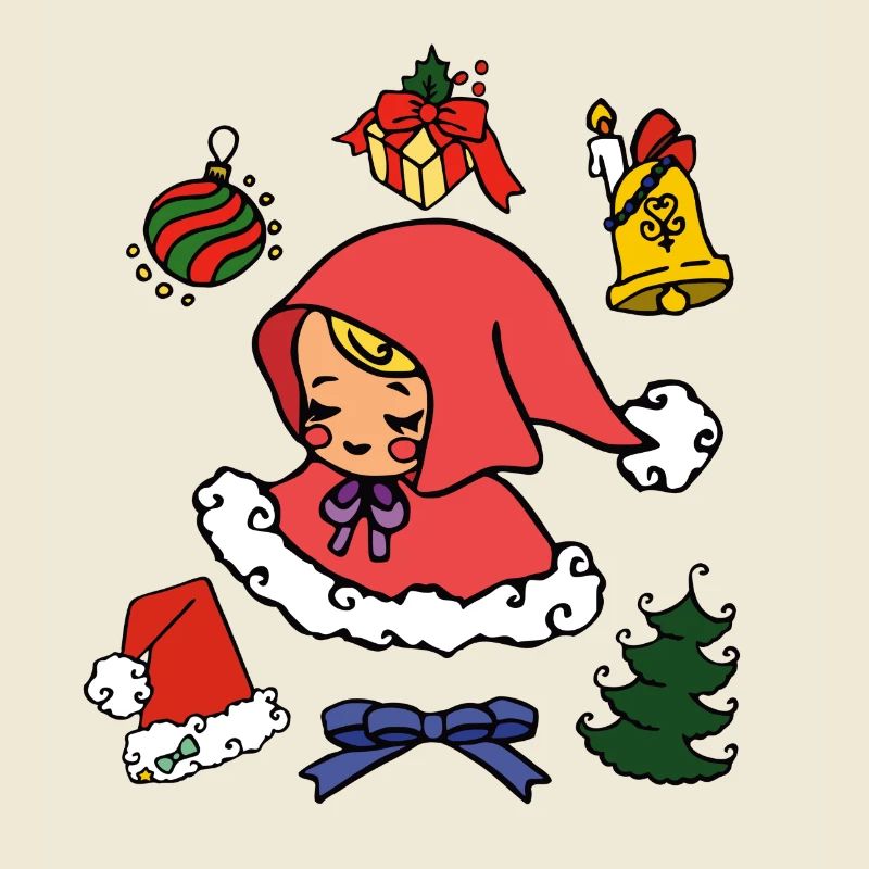 Douce image de Noël avec l’Enfant Jésus, arbre de Noël