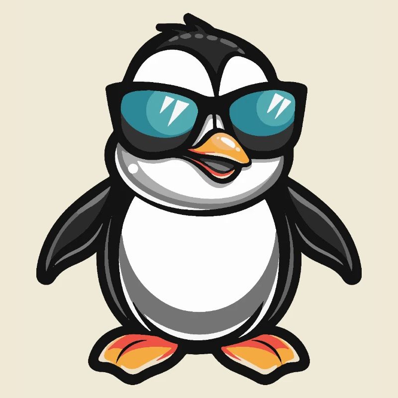 Pinguin Cool Comic