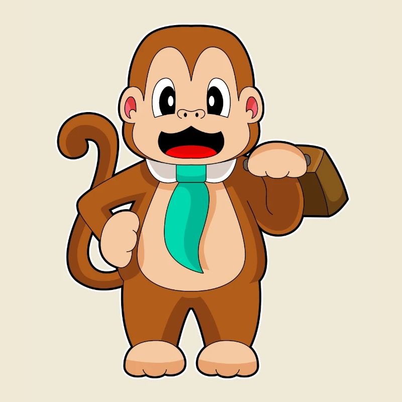 Monkey Entrepreneur Porte-documents