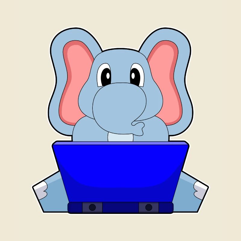 Ordinateur portable éléphant