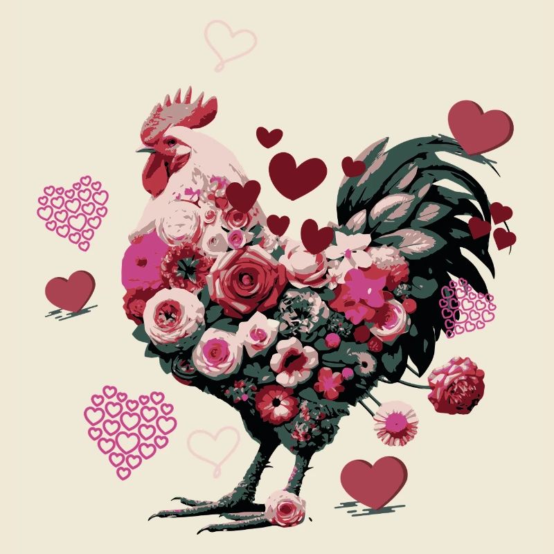 Poulet Fleurs et Coeurs