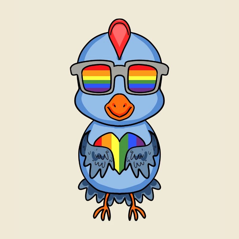 LGBT Tier Huhn Regenbogen