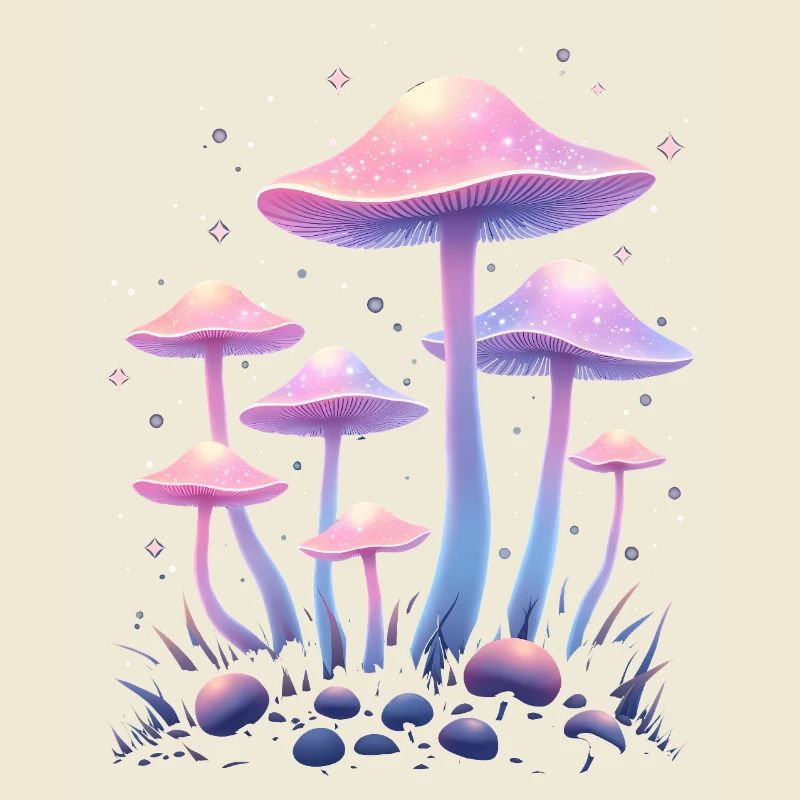 Magische Pilze Design - Mystischer Wald