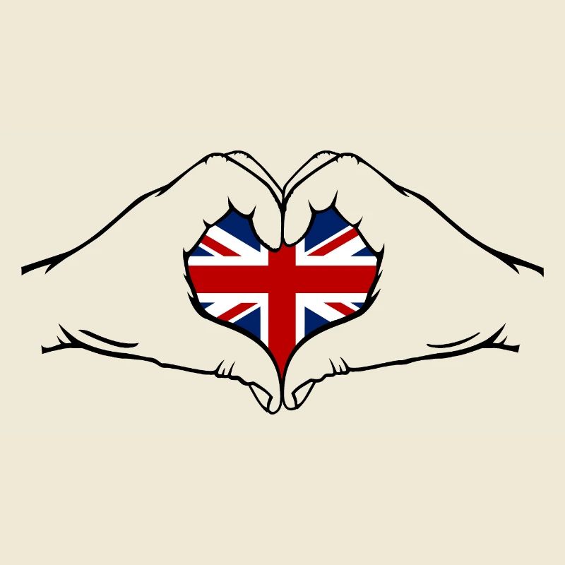 England Heart Shape with Hands