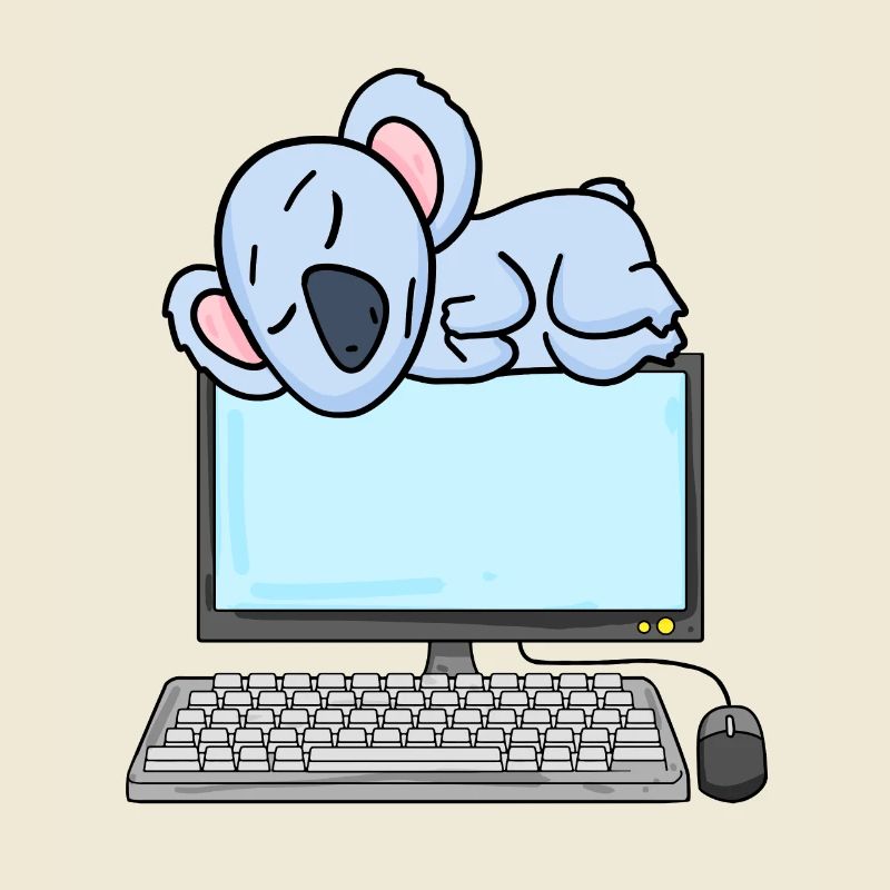 Koala Computer Nerd Programmierer Geschenk