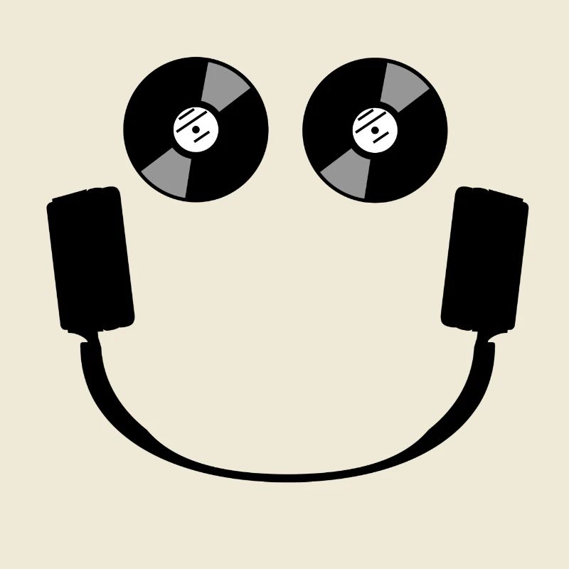 Smiley Kopfhörer Geschenk Idee Geburtstag T-Shirt