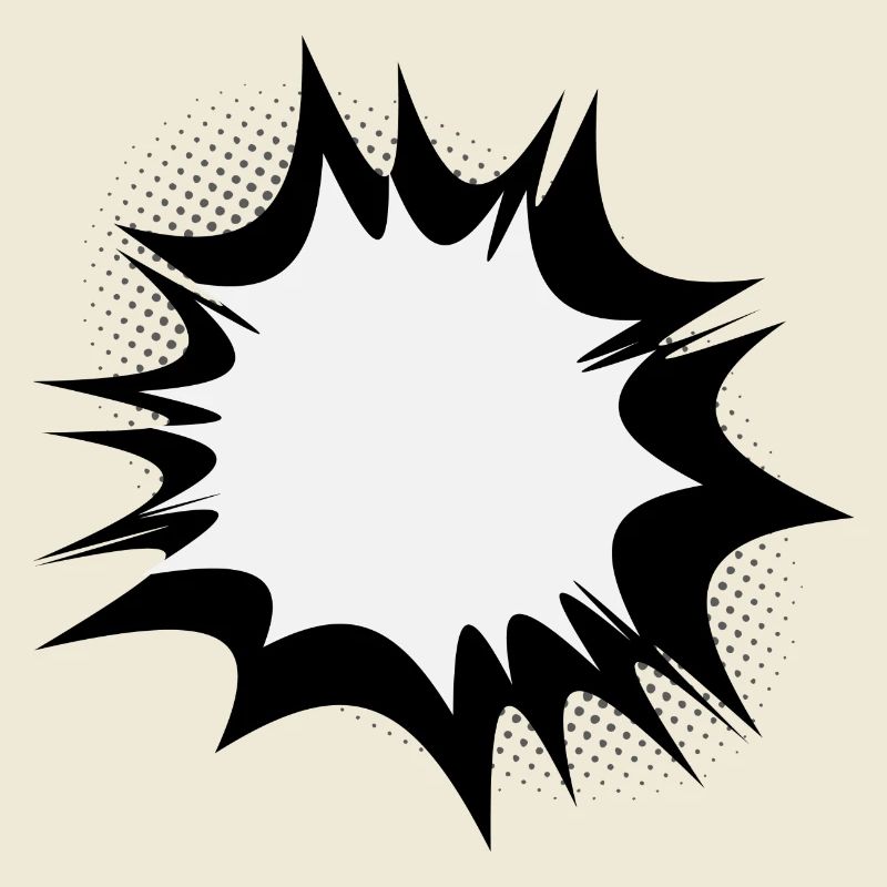 Speech comic bulle explosion