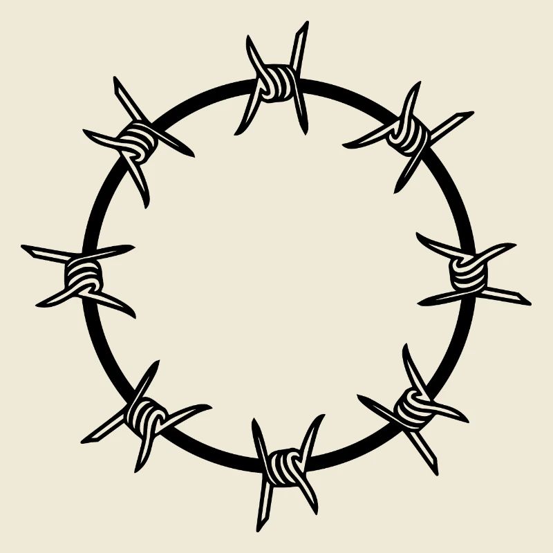 Forme circulaire de cercle de fil de fer barbelé