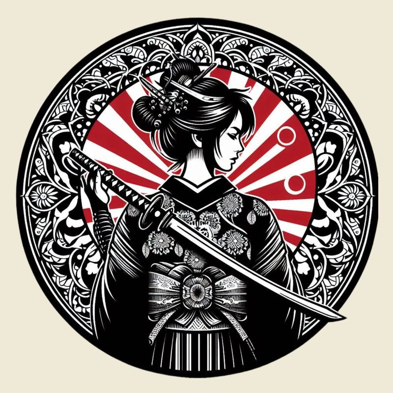 Japanisches Samurai-Mädchen