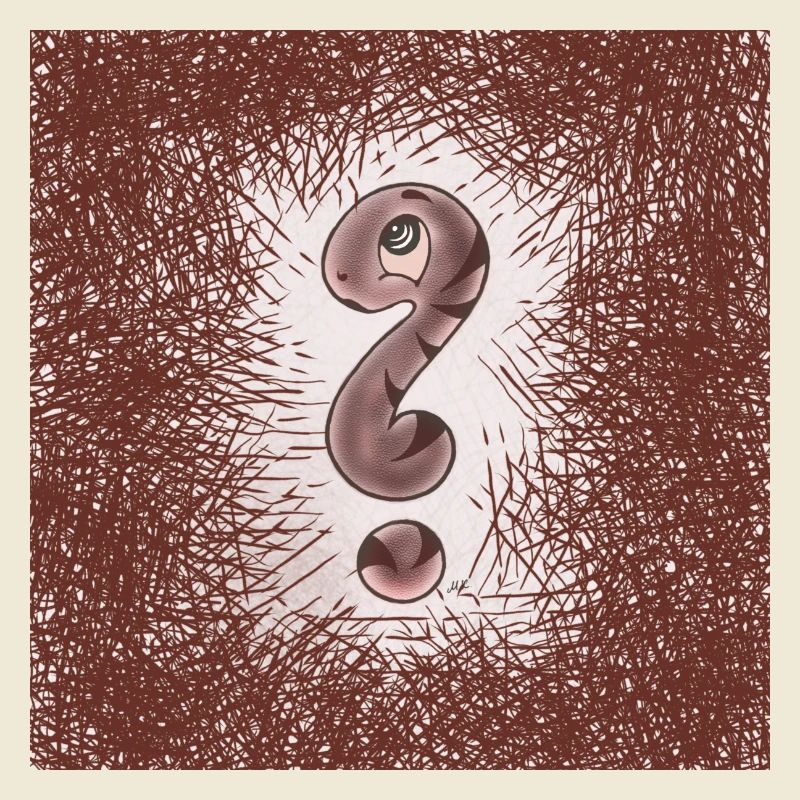 Cute Question Mark Snake Brown