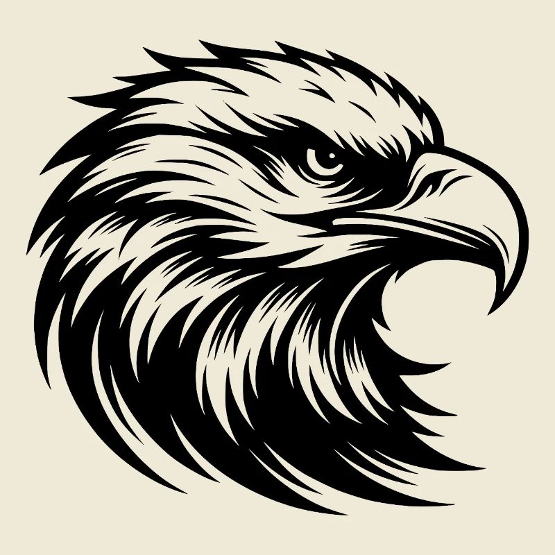 Eleganter Greifvogel als kraftvolle Tiergrafik