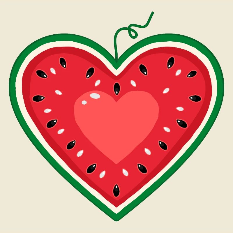 Conception de pastèque comme un cœur