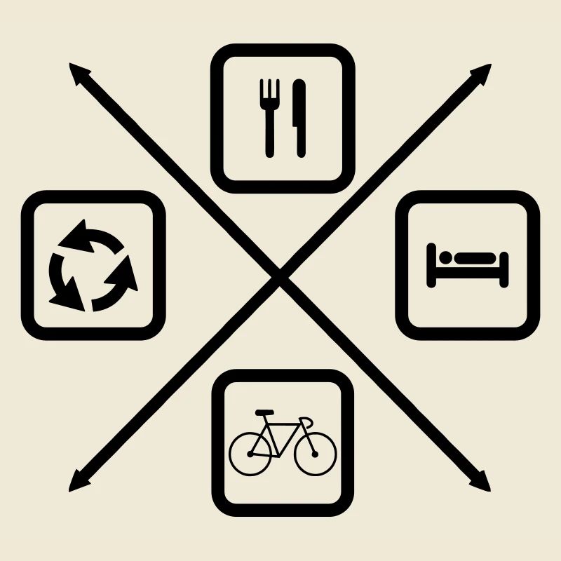 Le cycle de vie des cyclistes, vélos, cyclistes