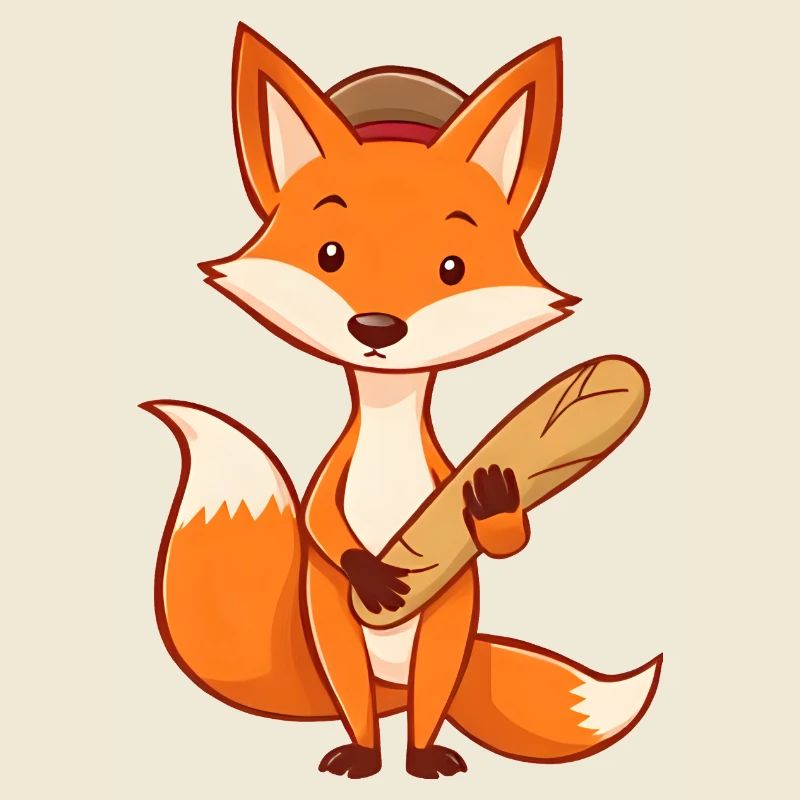 Cheerful Fox with Hat
