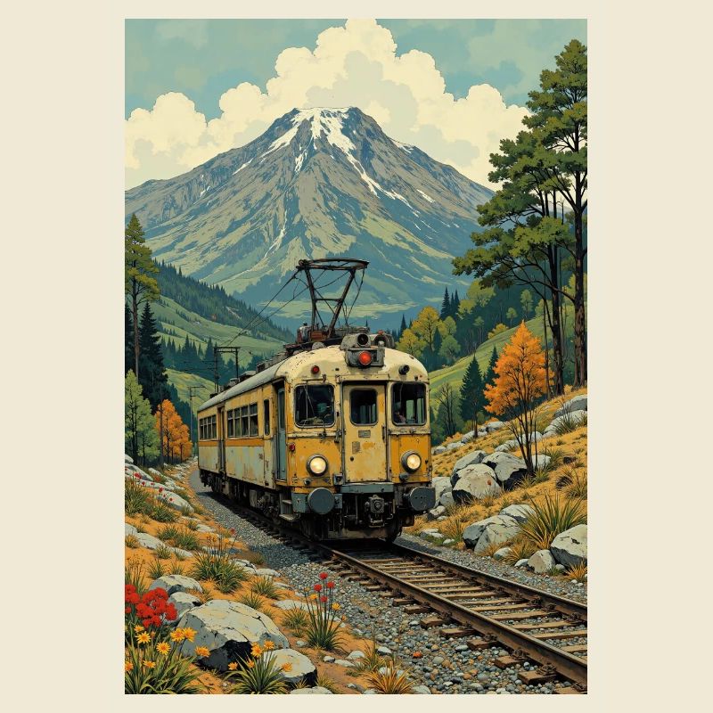 Image de train rétro