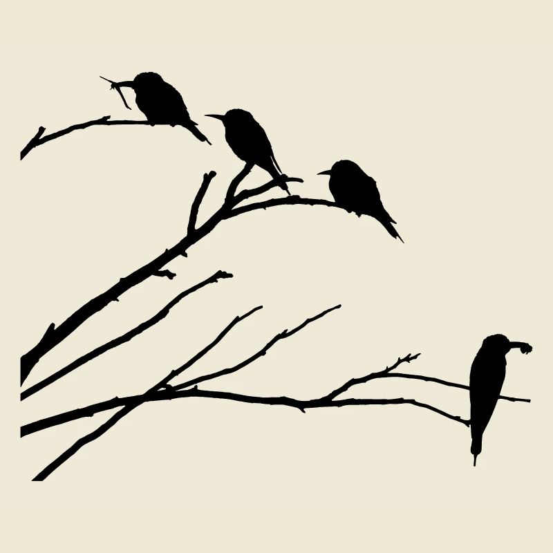 Birds on branch