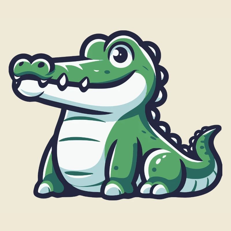 Crocodile amical d’une aventure tropicale