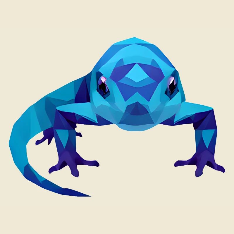 Lebendige blaue Eidechse in Bewegung