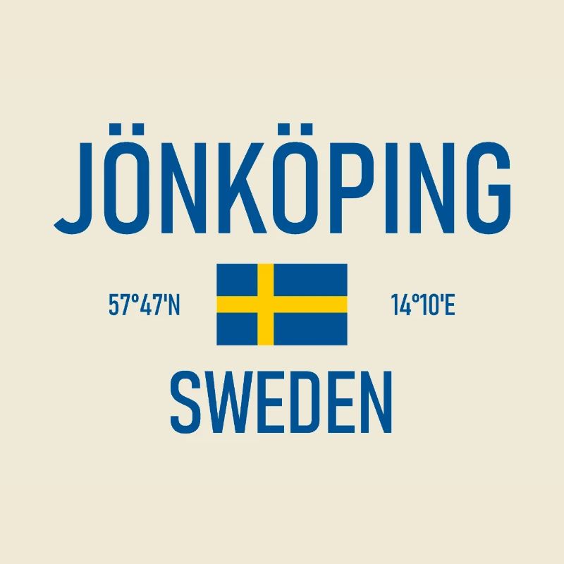 Jönköping - Sweden - Sverige Flag Coordinates