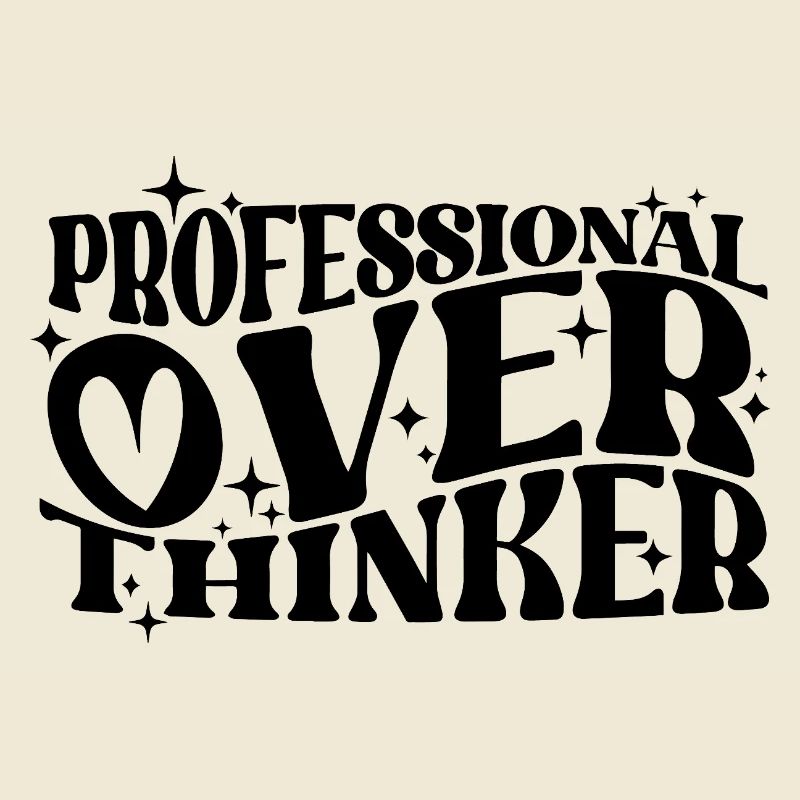 Professioneller Überdenker Witzige Typografie Humor