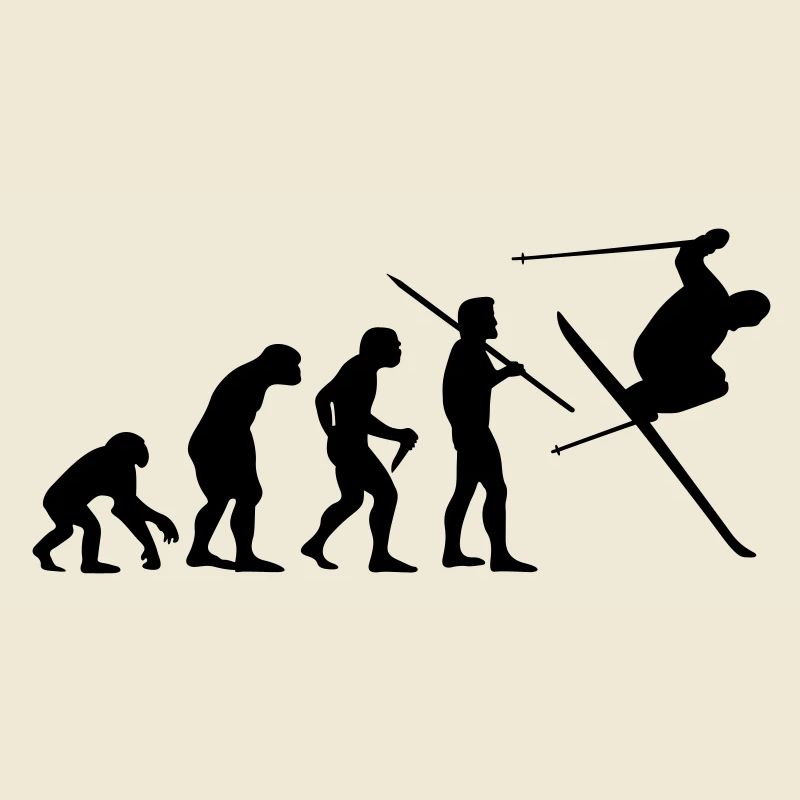Évolution de l'homme - Skieur n ° 1