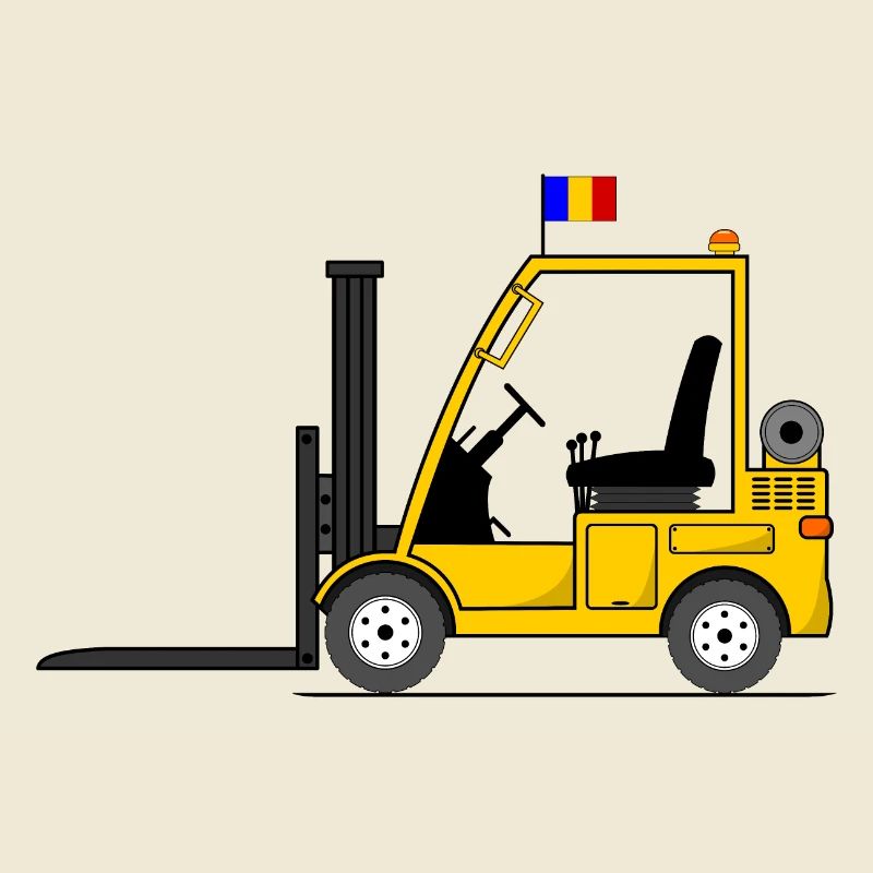 Forklift Romania Flag