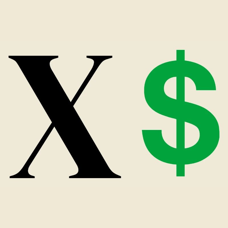 Letter x dollar