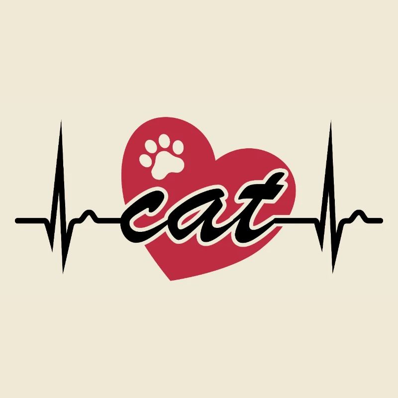 Courbe ECG - Courbe cardiaque - Pouls - Chat - Patte