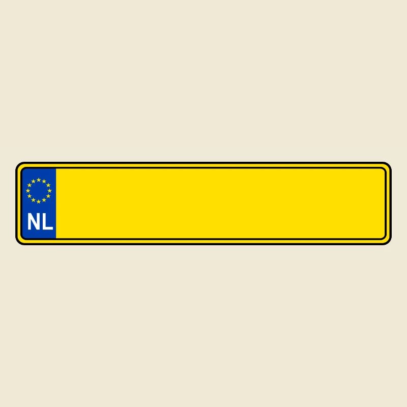 plaque d'immatriculation NL