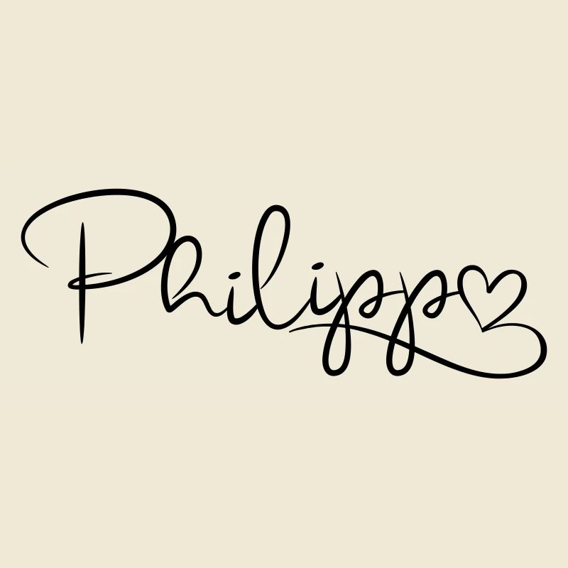 Philipp Name Vorname Herzdekor