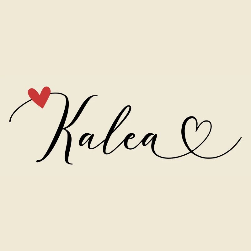 Kalea Nom Prénom Calligraphie Coeur