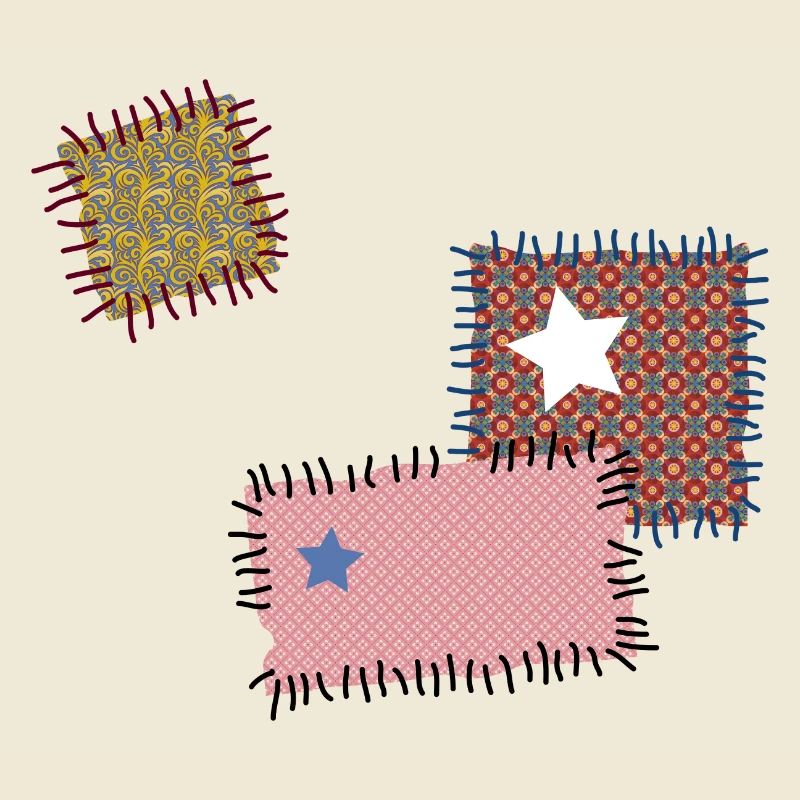 rapiéçage suture aiguille à coudre Patchwork étoiles