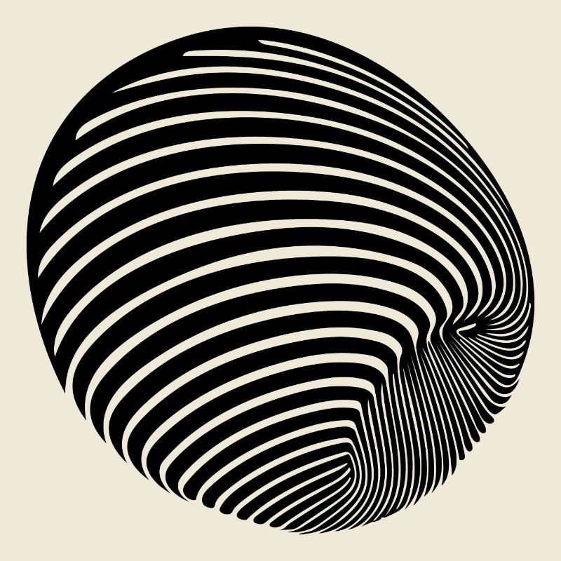 Geometric ball roll with stripes
